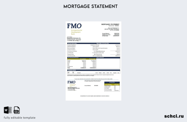 загрузка в цифровом формате Выписка по ипотечному кредиту FMO Bank Нидерландов Ш
